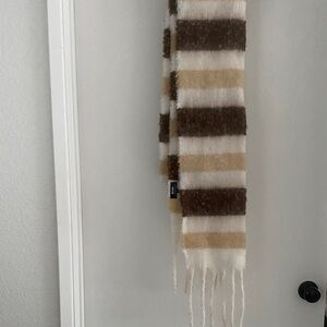 Anthropologie Striped Scarf in Brown and Tan